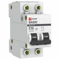 Автомат 2Р 16А C 4,5кА ВА47-29 EKF Basic 