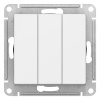 Атлас белый выключатель 3кл скрытая 10А IP20 
