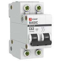 Автомат 2Р 63А C 4,5кА ВА47-29 EKF Basic 