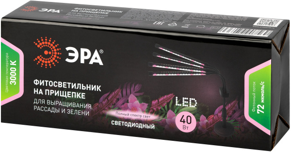 Фито светильник свд 20Вт 440мм белый IP20 ЭРА