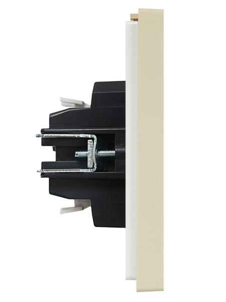 Фортепиано ваниль выключатель 1кл с подсветкой скрытая 10А IP20 