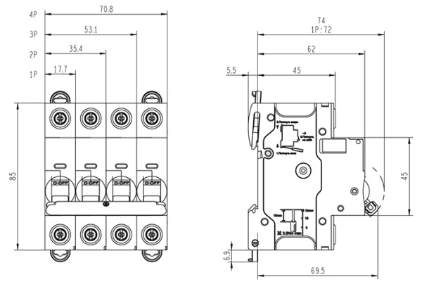 Автомат 3Р 6А C 6кА S9FN Systeme Electric Systeme9