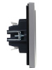 Фортепиано сталь переключатель 2кл с подсветкой скрытая 10А IP20 